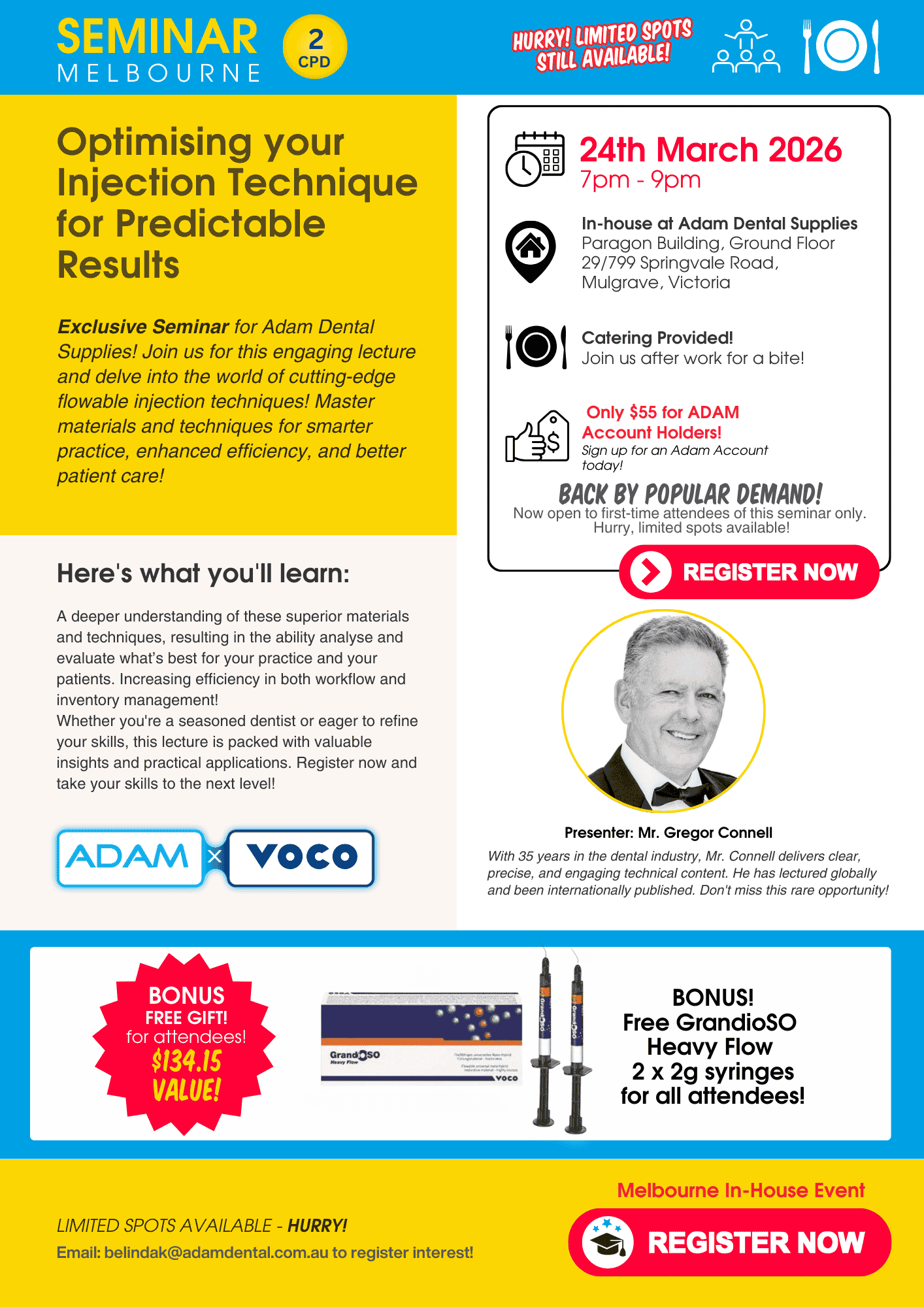 Voco Clinical Seminar Registration